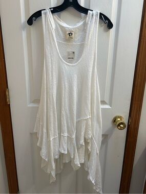 We The Free White layered boho top